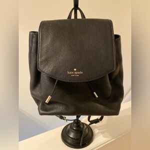 Kate Spade Leila Pebbled Leather Medium Backpack – Black NWOT